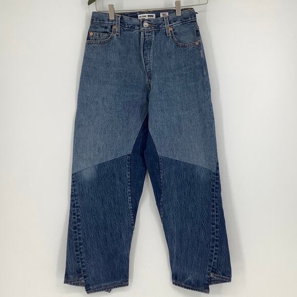 NEW! RE/DONE LEVI'S Engineered Tapered $675 msrp Size 26 Indigo Jeans G22-6 - Picture 2 of 10